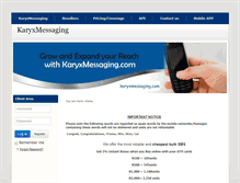 Tablet Screenshot of karyxmessaging.com